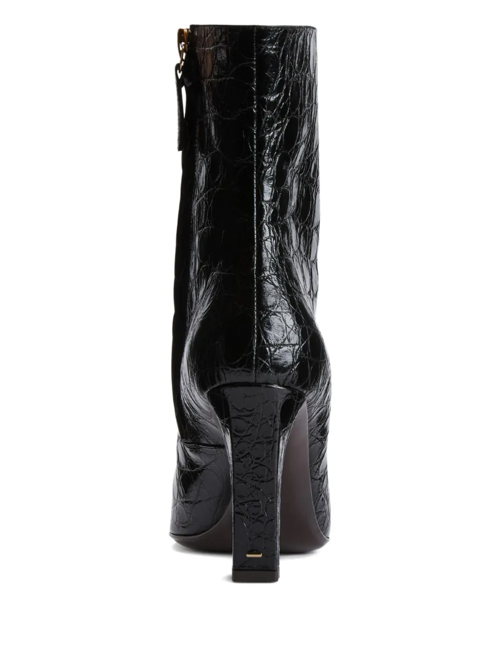 Сапоги Janiee Bootie 90 с тиснением под кожу крокодила Giuseppe Zanotti, черный — фото 3