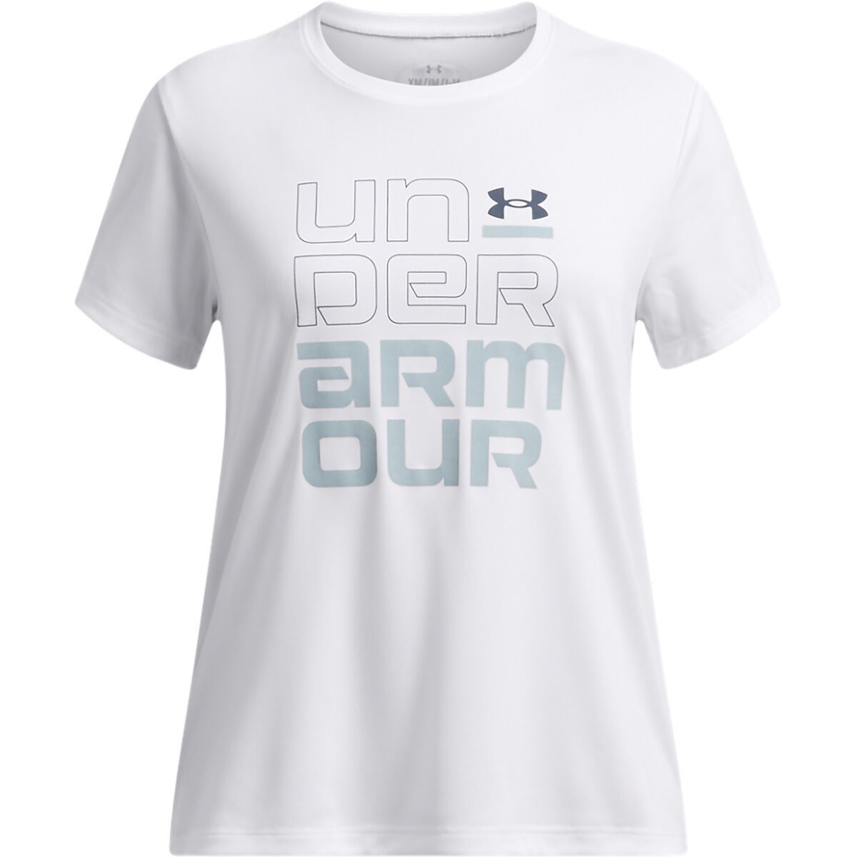

Топ с коротким рукавом Tech split wordmark для девочек Under Armour, мультиколор