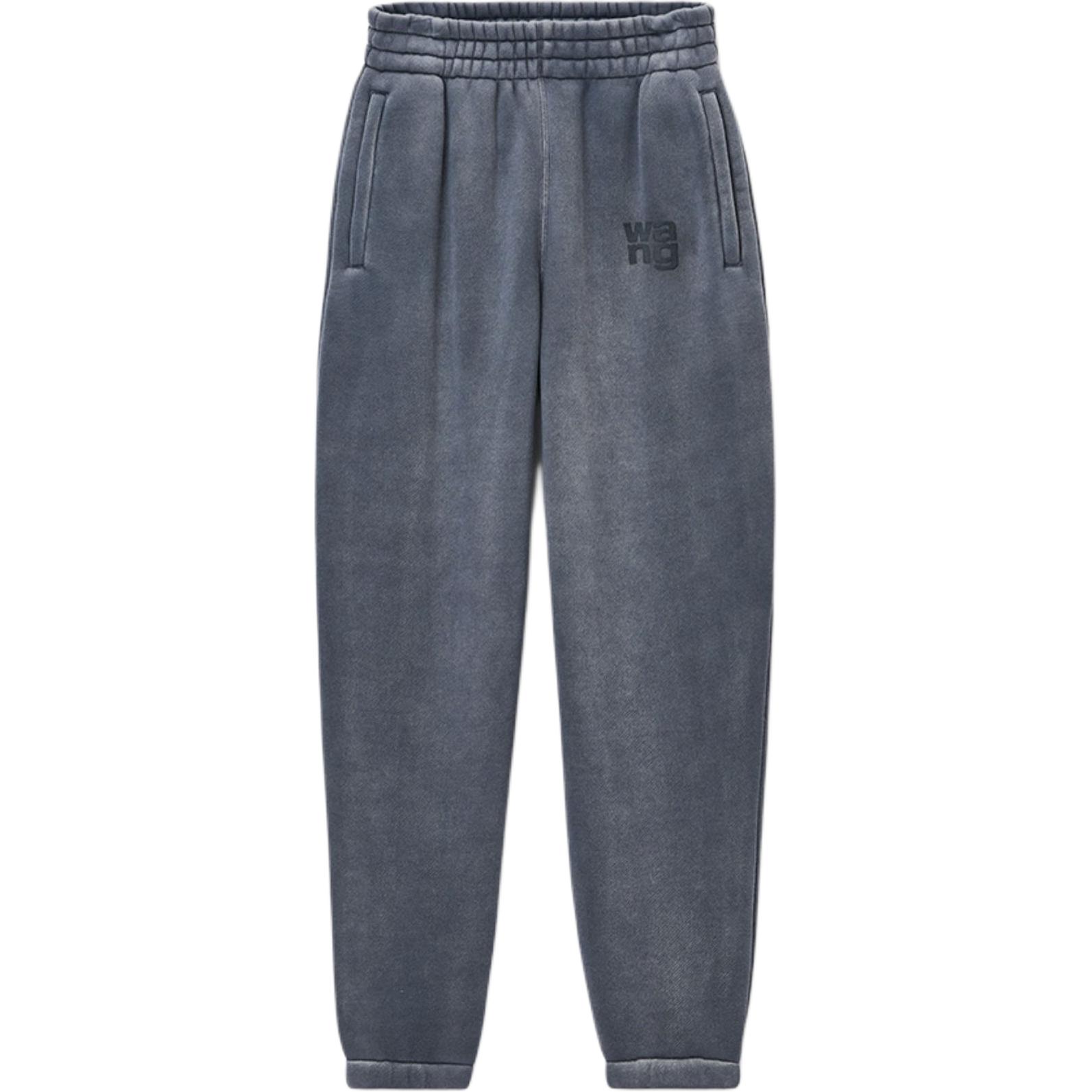 T By Essential Terry Классические спортивные штаны с логотипом Puff Print в цвете вымытый асфальт Alexander Wang — фото 2