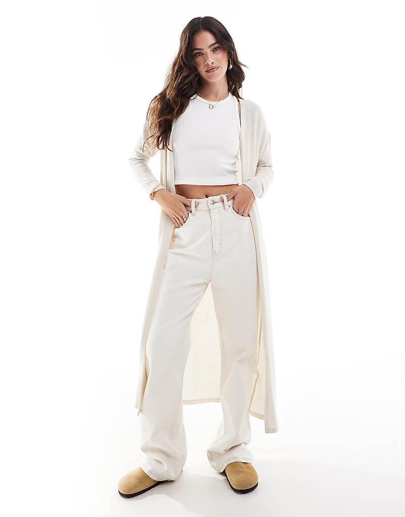 

Кремовый удлиненный кардиган Vero Moda – накидку