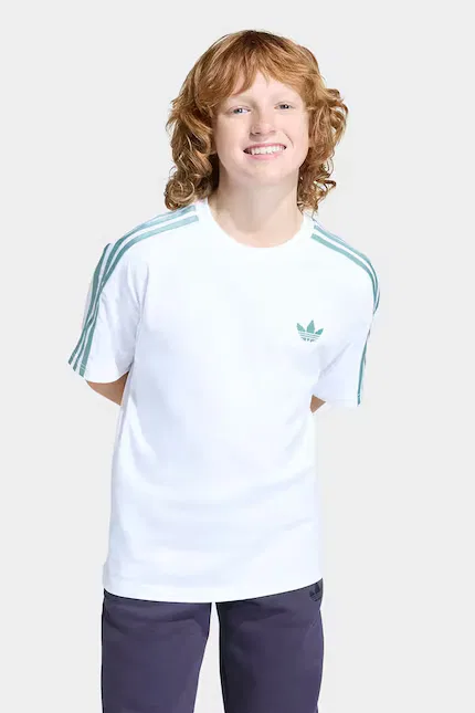 Футболка детская с принтом Adidas Originals, белый — фото 3