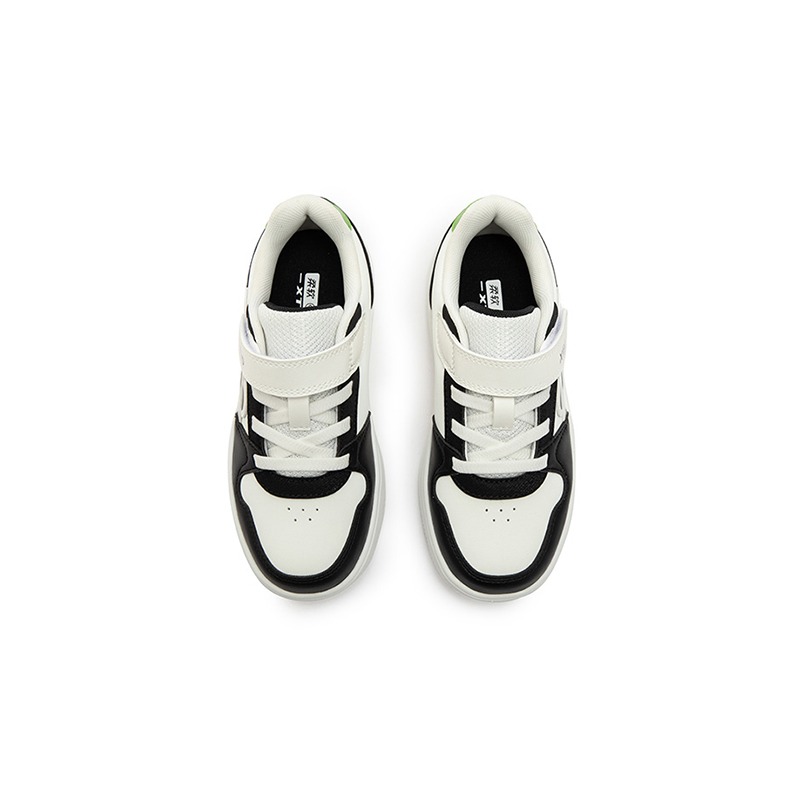 XTEP Детские кроссовки для скейтбординга Sail White Black с нескользящей подошвой и низким верхом — фото 4