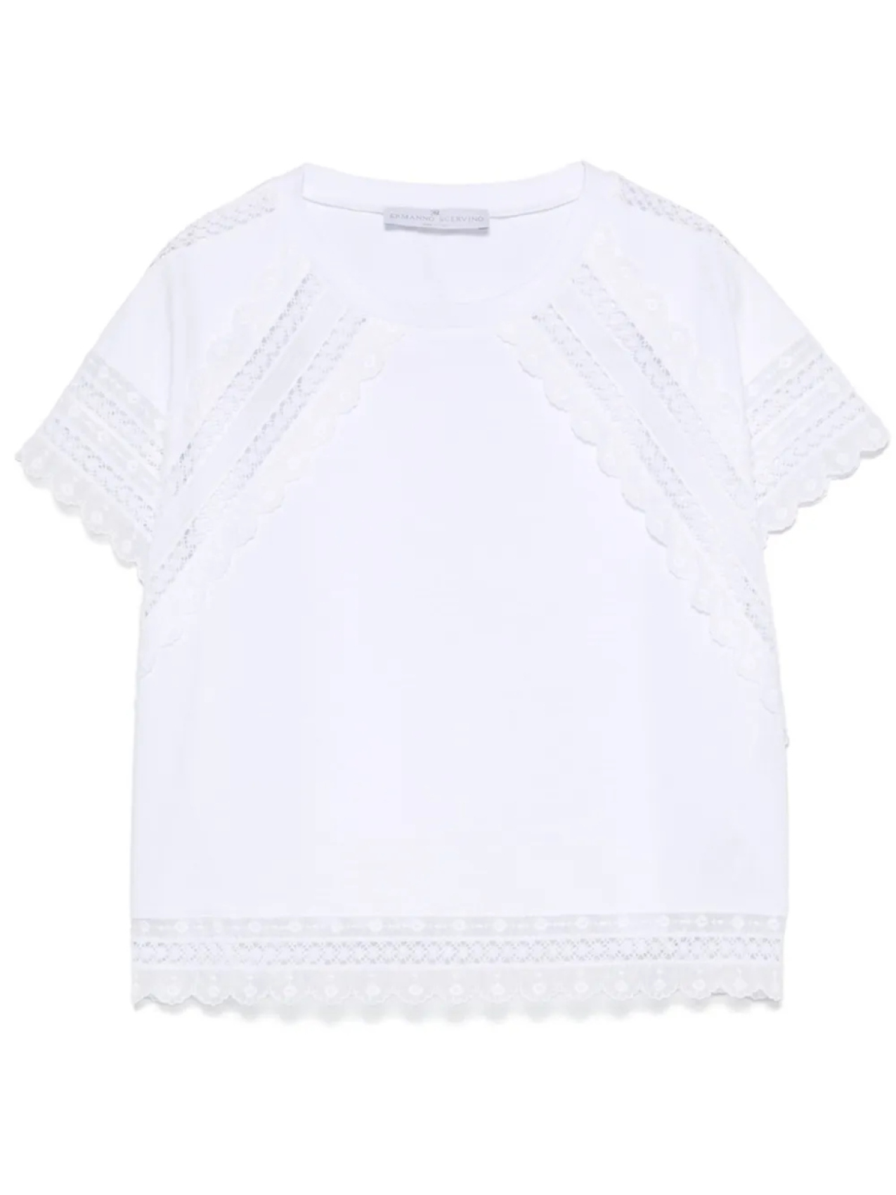 

Ermanno Scervino футболка с кружевом, белый