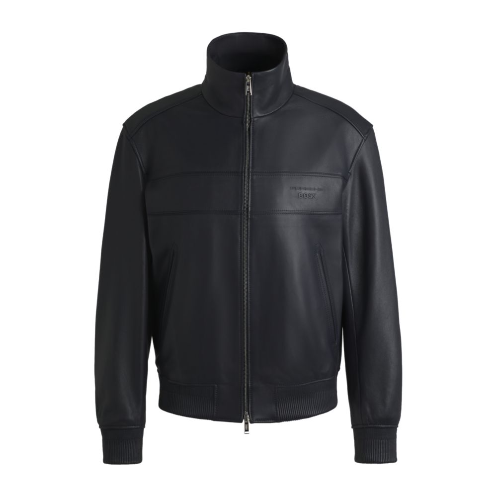 

Куртка Porsche x regular-fit из кожи BOSS, темно-синий