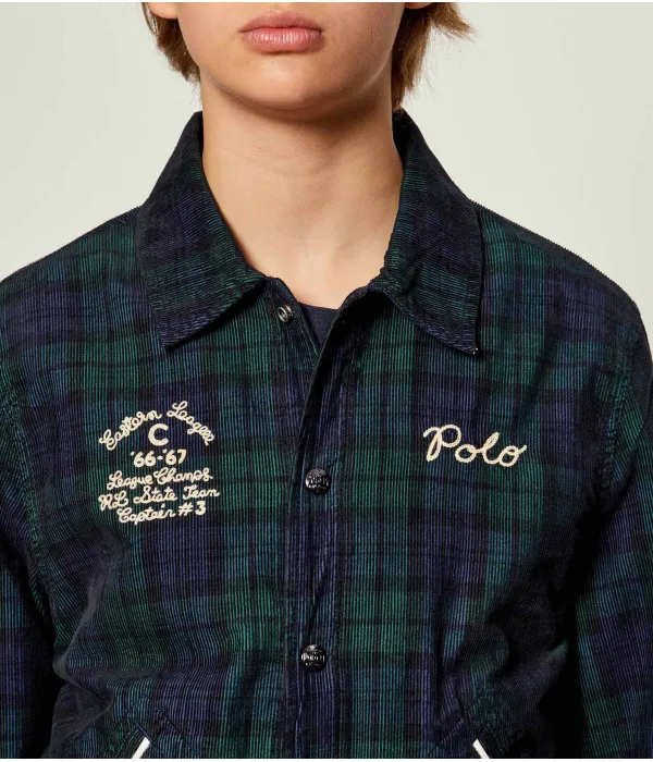 Вельветовая куртка-бомбер Regular fit Polo Ralph Lauren, синий — фото 4