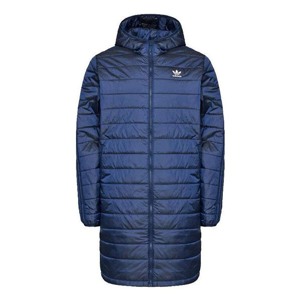 

Куртка оригинальные длинные пуховики Adidas, синий