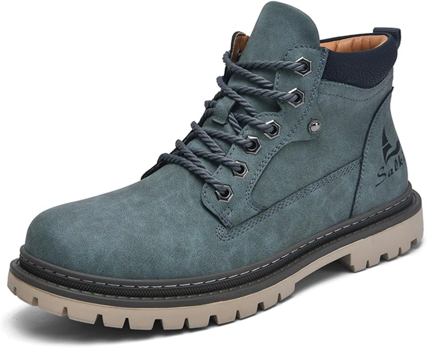Ботинки 2026 Schuhe Herren Herrenschuhtrend Arbeitsstiefel Britischer Stil High Top Stiefeletten Generic, Grn