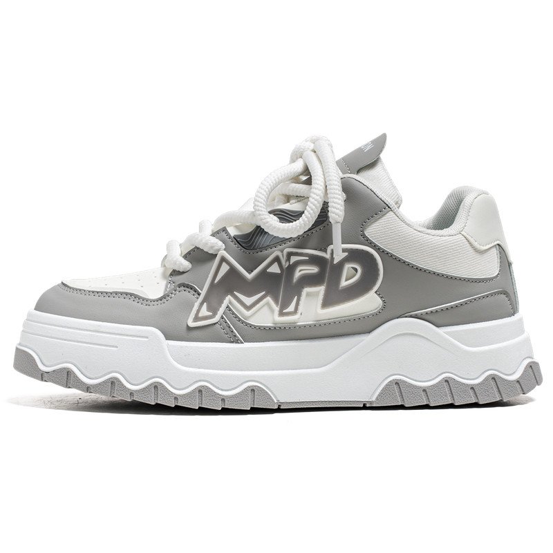 

CIROHUNER Амортизирующие, износостойкие, легкие, дышащие, увеличивающие рост мужские скейтбордские кеды лоу-топ серые, цвет Gray