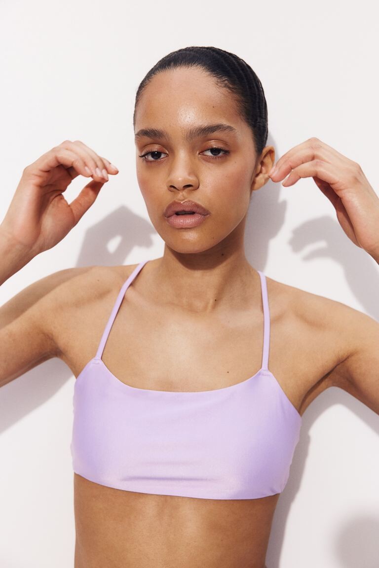 

Топ бикини с завязками H&M, фиолетовый