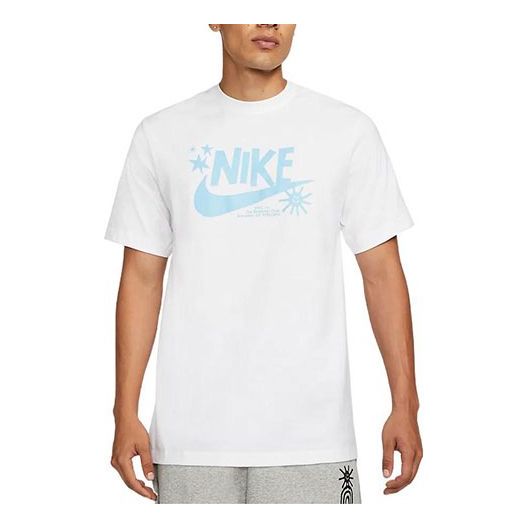 

Футболка Men's Nike Minimalistic Alphabet Logo Printing Round Neck Sports Short Sleeve White T-Shirt DR7808-100