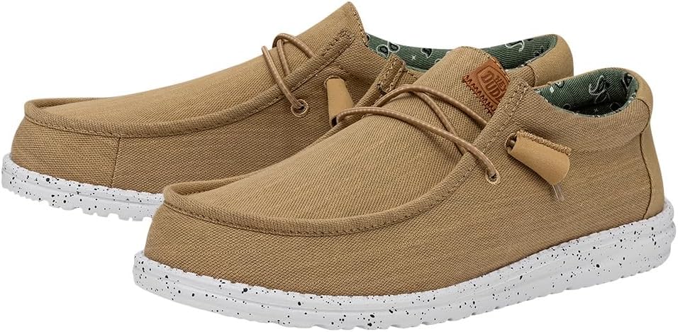 Мужские слипоны HEYDUDE Wally из стирного канваса, удобные и легкие, Walnut — фото 2