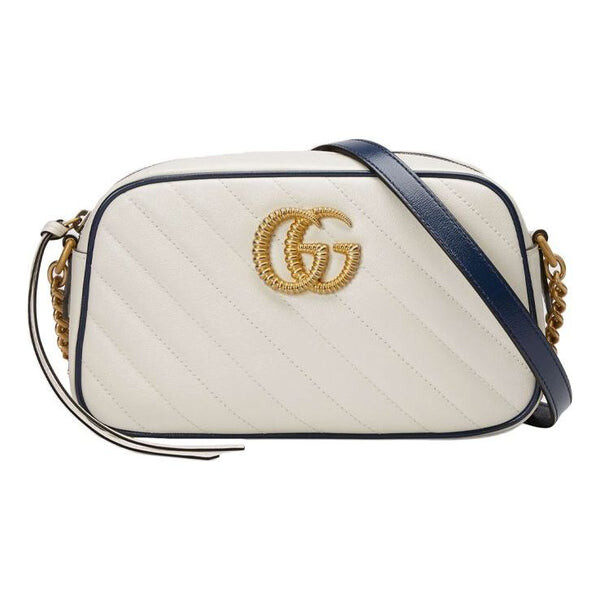 

Сумка gg marmont series single-shoulder bag small-size white Gucci, белый