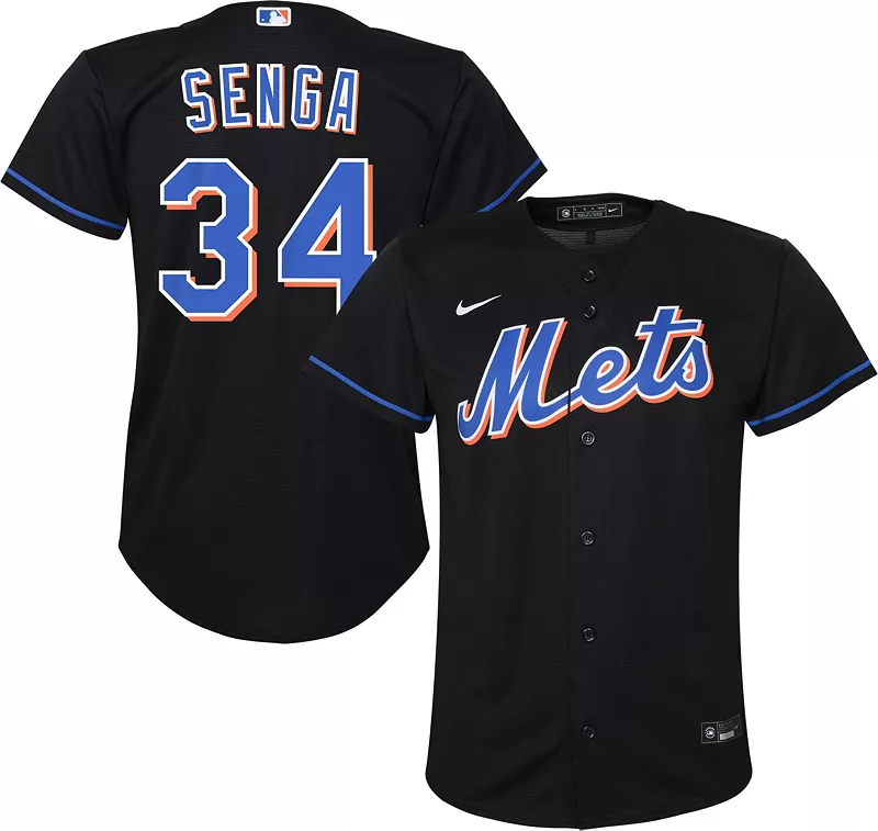 

Черная альтернативная крутая базовая майка Nike Youth New York Mets Kodai Senga #34