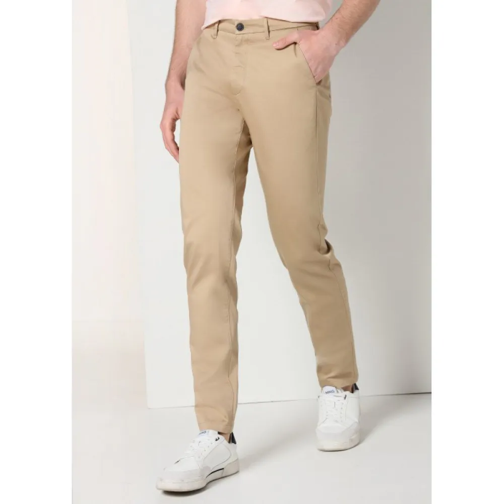 

Брюки чинос Six Valves Slim Fit, коричневый