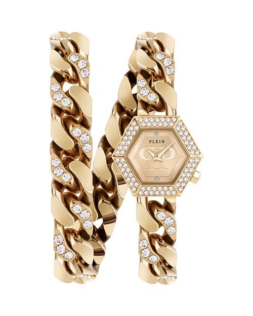 

Часы с шестигранной оберткой Groumette, 28 мм PHILIPP PLEIN, цвет Gold