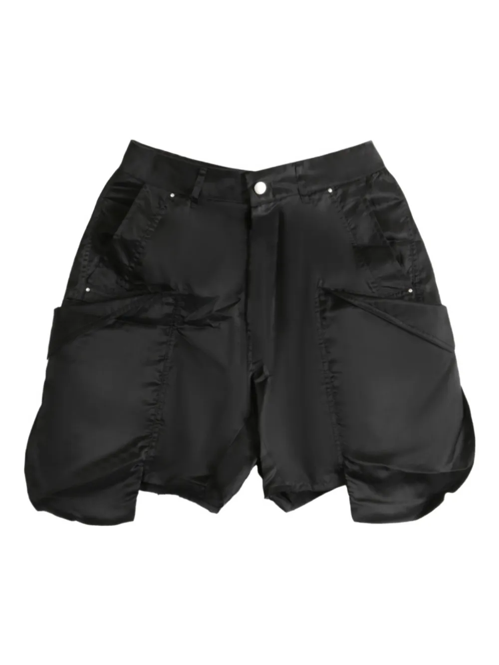

Атласные шорты с карманами-карго Rick Owens, черный