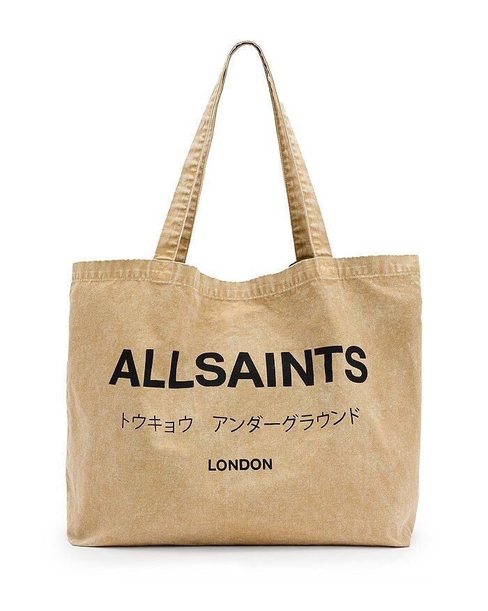 

Сумка-тоут ALLSAINTS Underground Acid Wash, коричневый