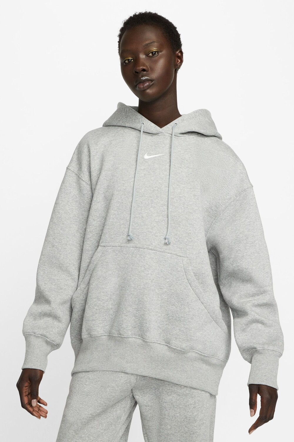 

Толстовка оверсайз с небольшим логотипом Swoosh Nike, серый