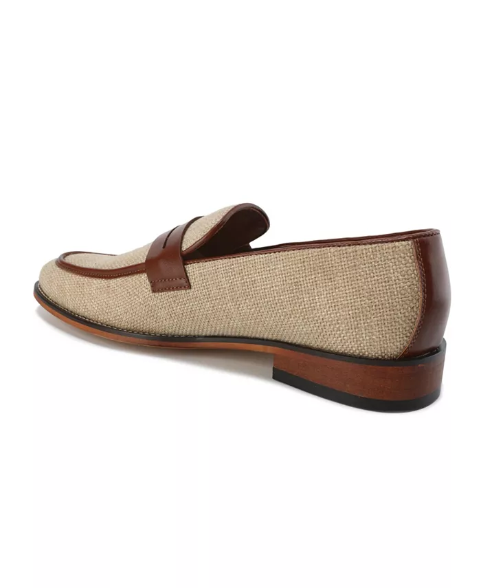 Мужские мокасины Penny Slip On с круглым мыском Gino Vitale, загар/бежевый — фото 3