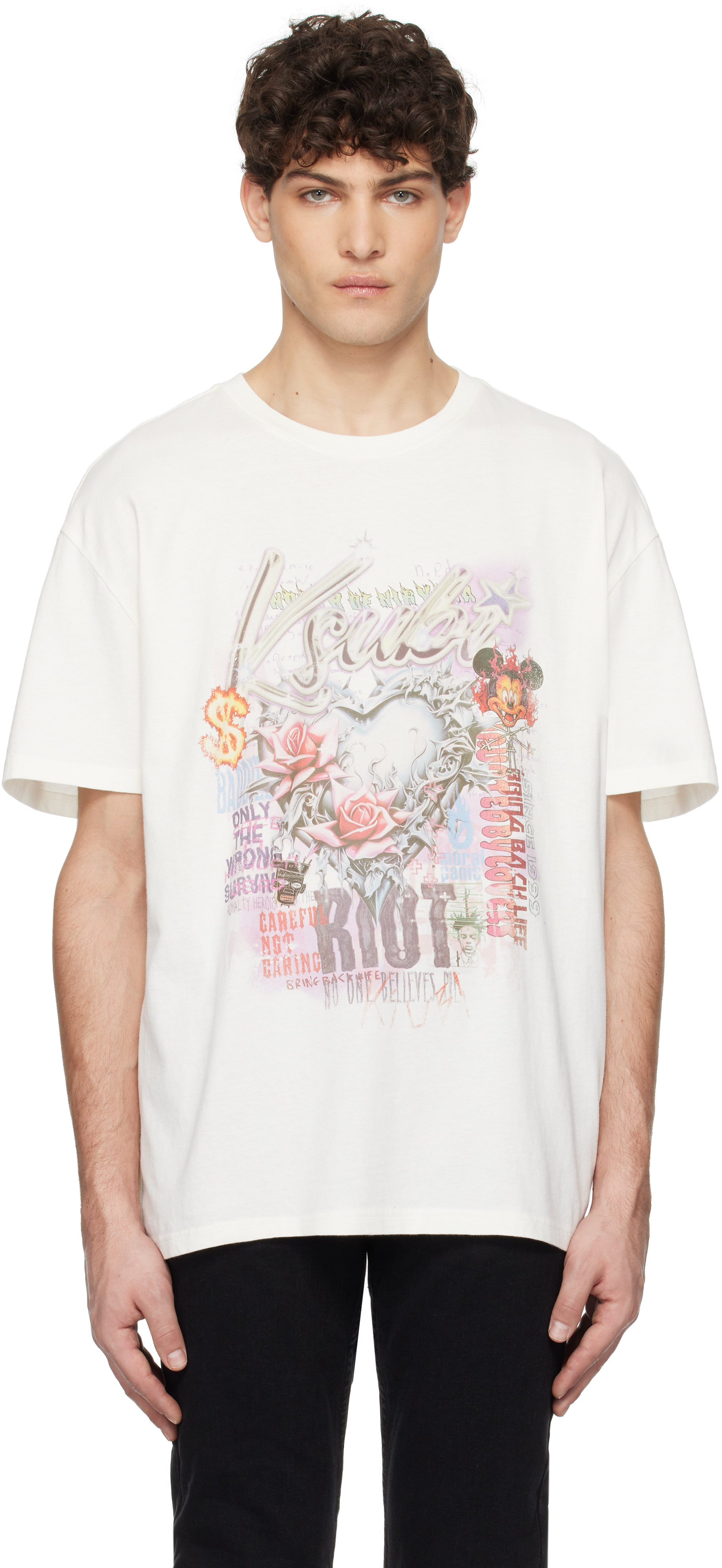 

Футболка Biggie в цвете Off-White Ksubi