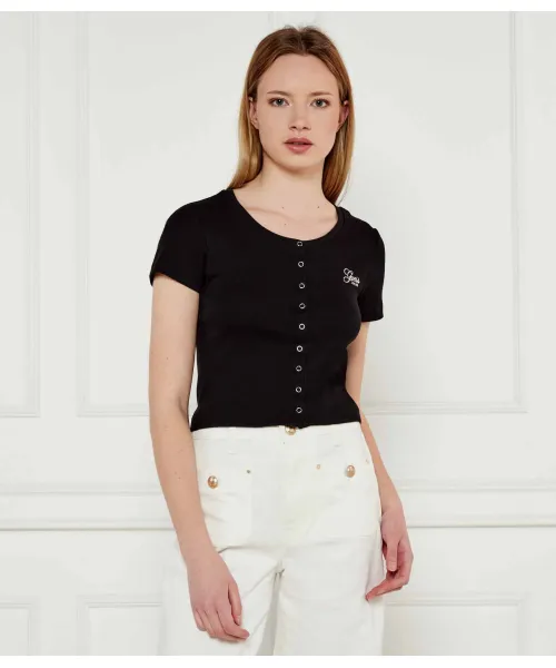 

Блузка с застежкой Embro Cropped fit Guess Jeans, черный