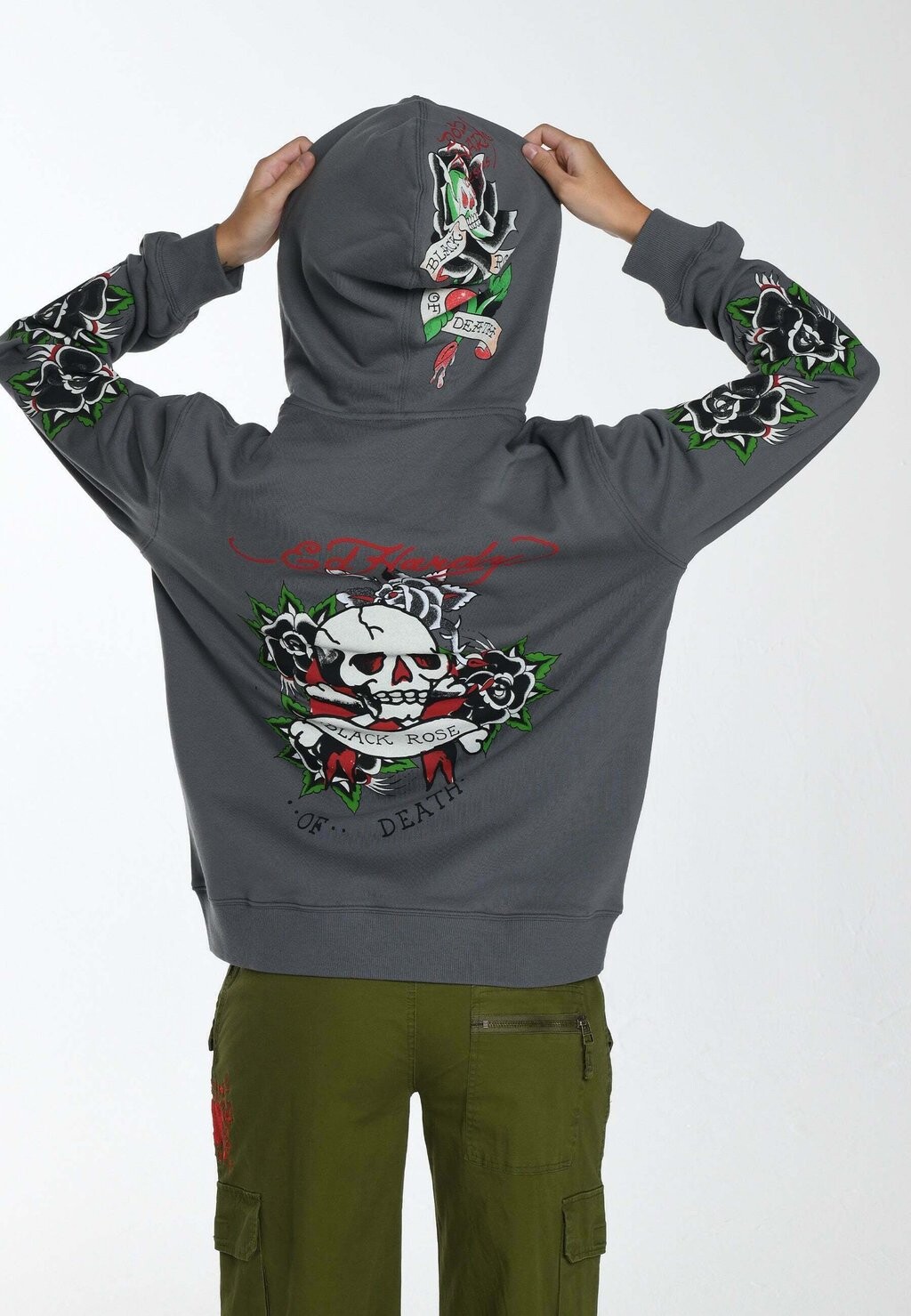 

Толстовка на молнии Stay True Ed Hardy, цвет charcoal