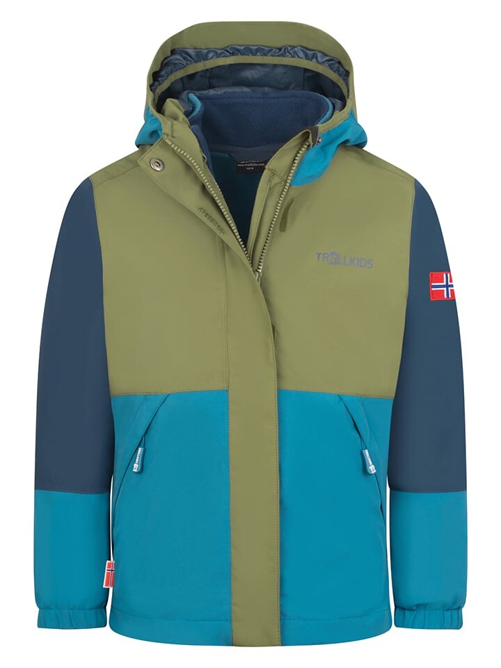 

Куртка Trollkids Kjerag, цвет khaki/blau