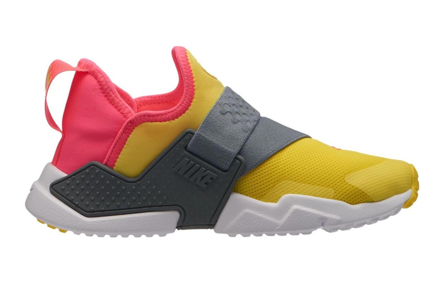 Кроссовки Nike Huarache Extreme Dynamic Yellow Racer Pink GS, цвет Yellow-ash powder — фото 2