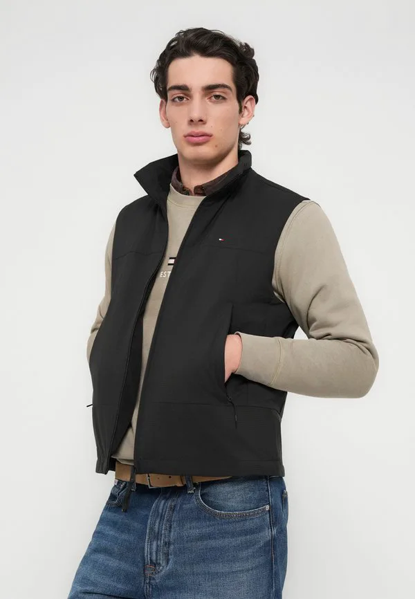 Функциональный легкий жилет без рукавов на молнии Tommy Hilfiger, Black — фото 4