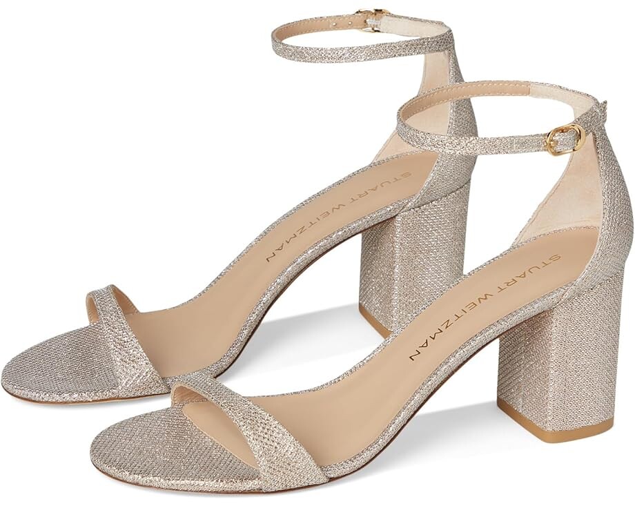 

Туфли Stuart Weitzman Nudist Block 75, цвет Poudre