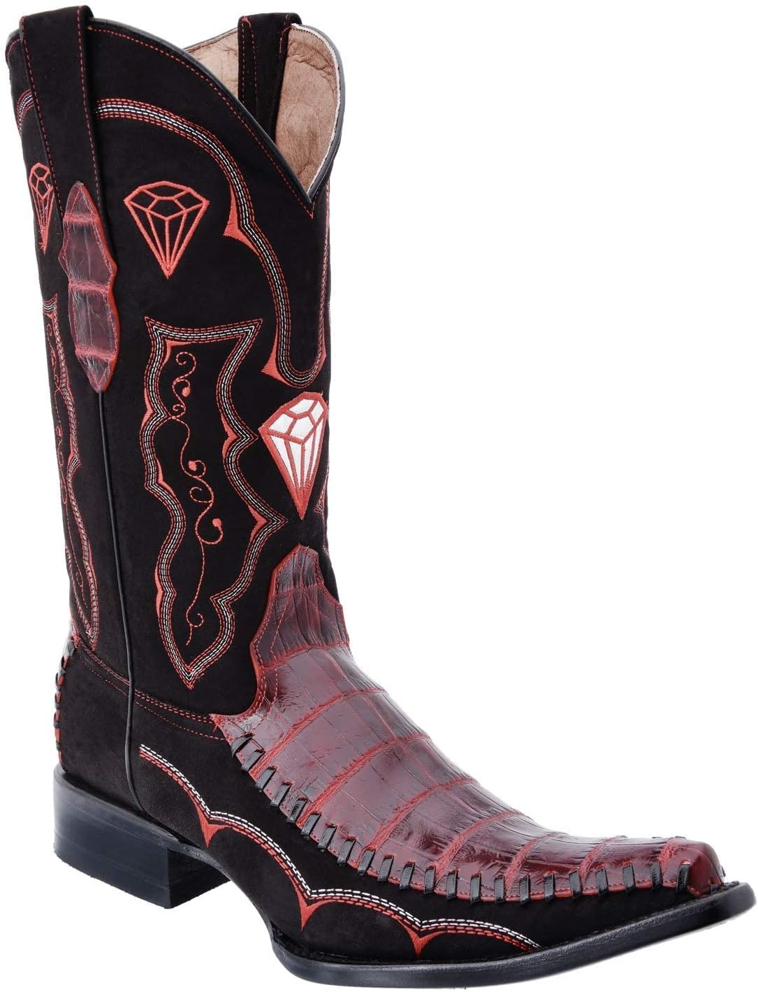 

Мужские западные сапоги/Ботас де Hombre (имитация аллигатора) WDP45-128 Rancho Valencia, красный