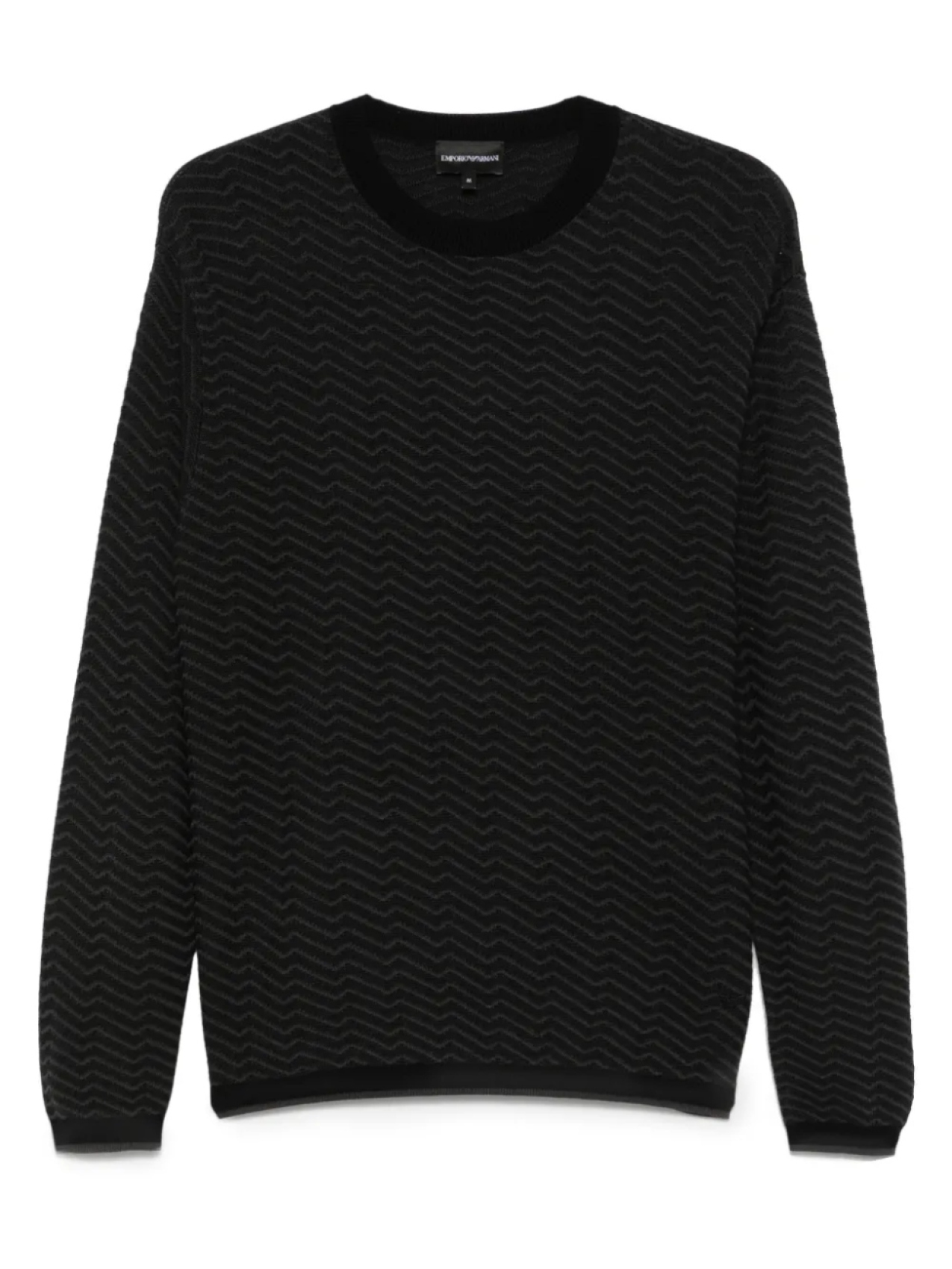 

Фактурный свитер Emporio Armani, черный