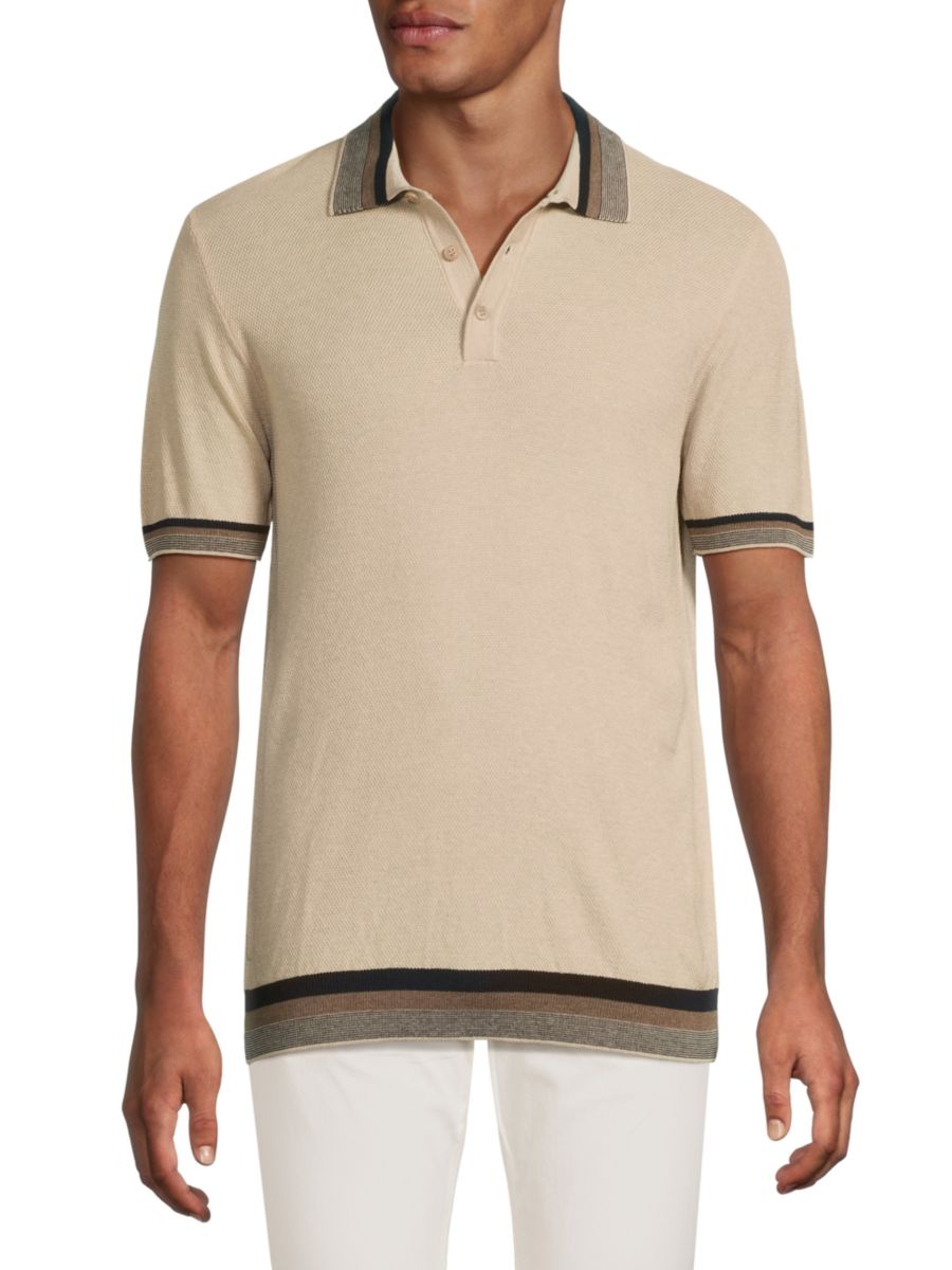 

Рубашка-поло из хлопковой смеси Luchiano Visconti, бежевый