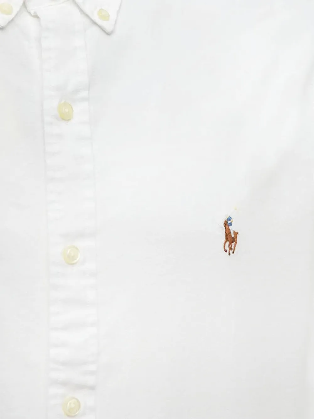 Рубашка с вышивкой логотипа и длинными рукавами Polo Ralph Lauren, белый — фото 3