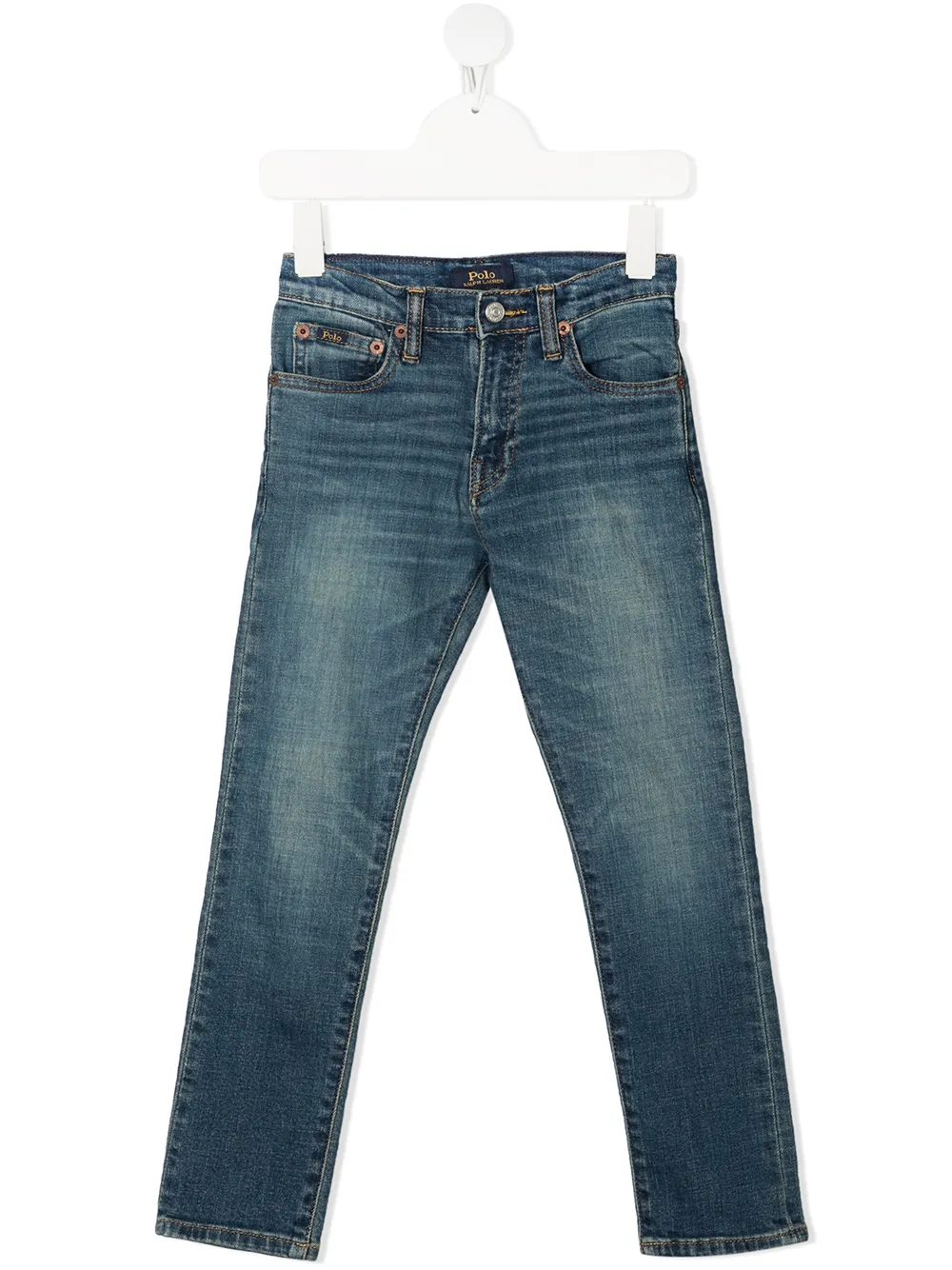 

Прямые джинсы средней посадки POLO RALPH LAUREN KIDS, синий