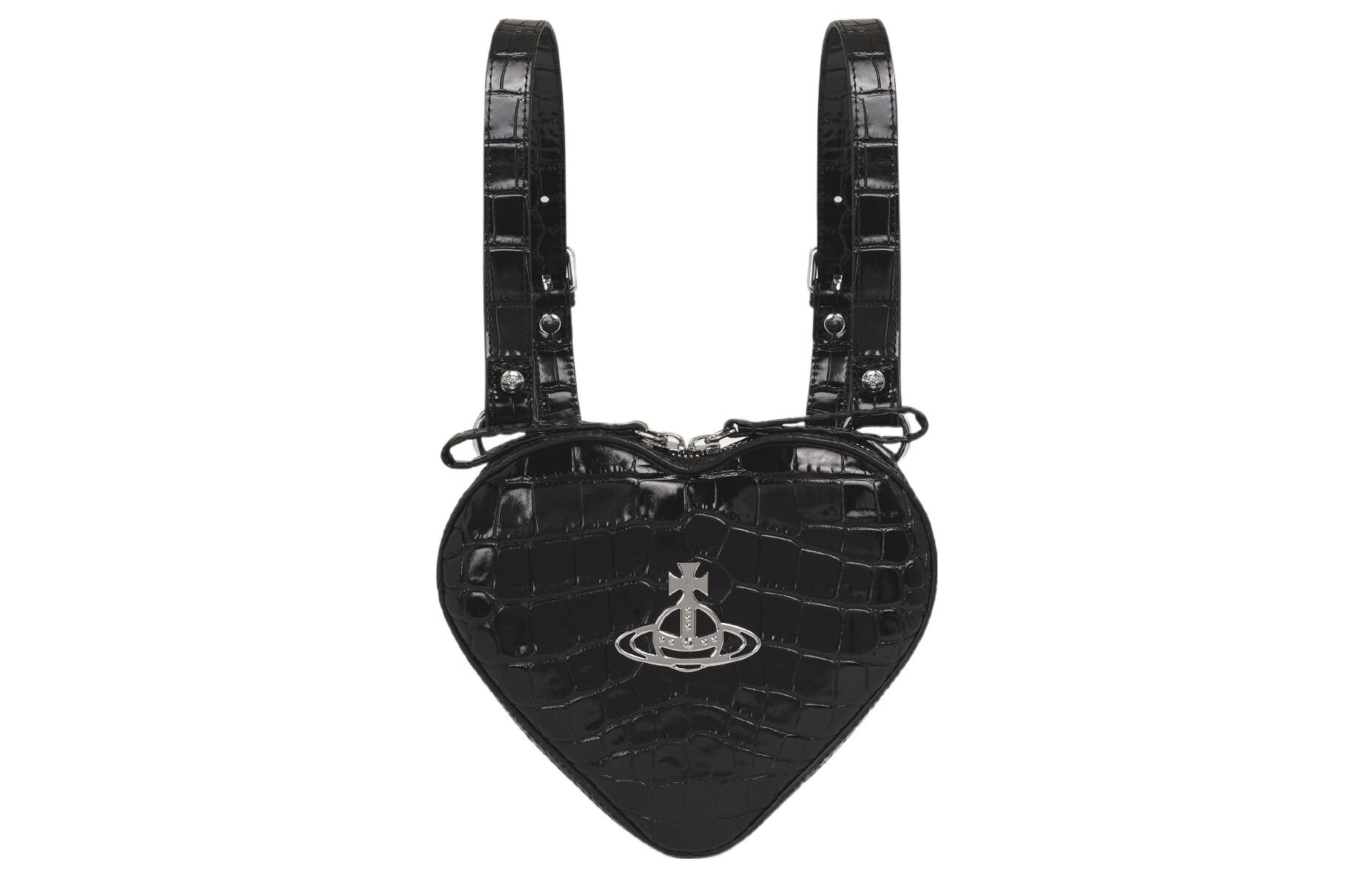 

Vivienne Westwood Миниатюрный женский рюкзак из телячьей кожи черный