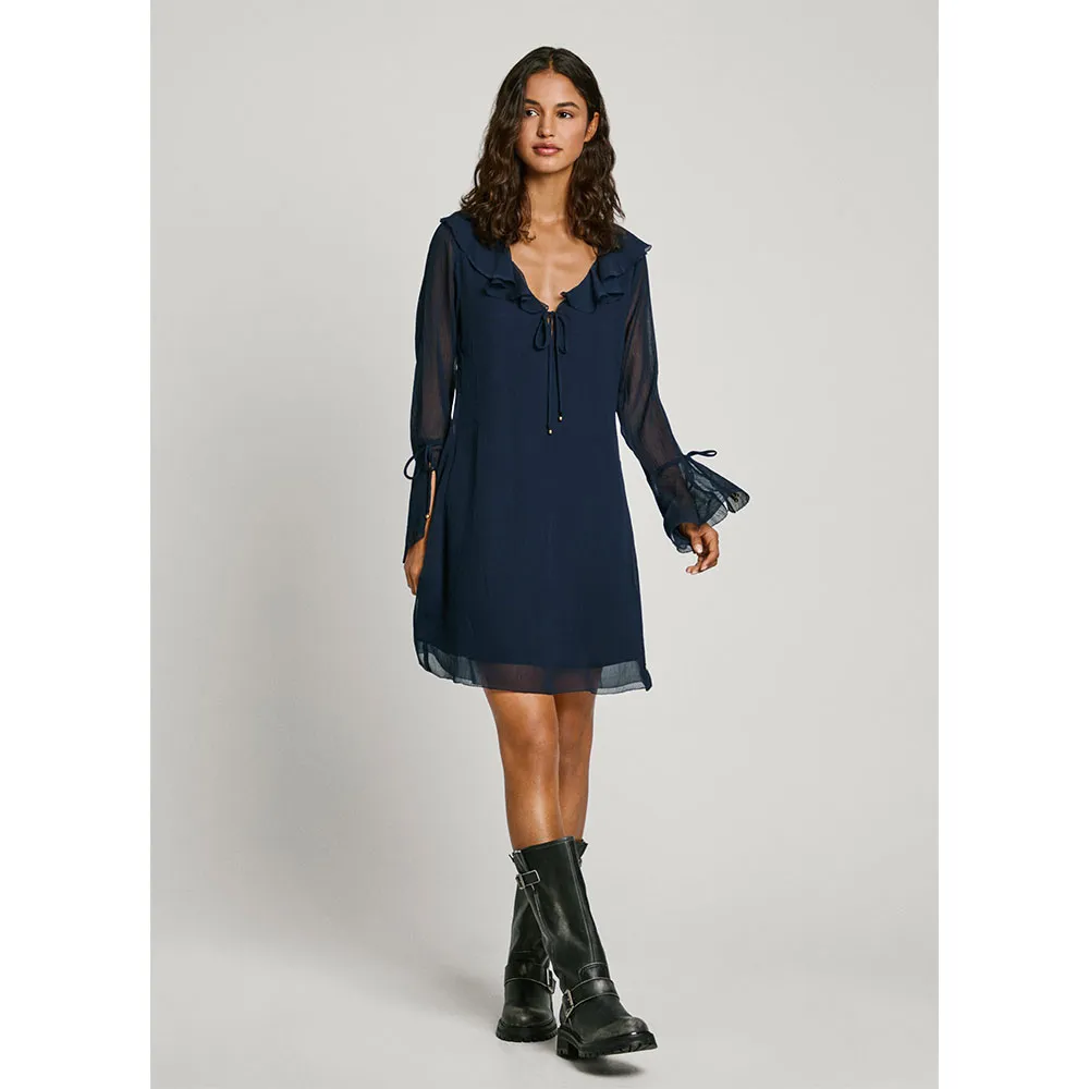 

Платье Pepe Jeans PL953617 long sleeve short, синий
