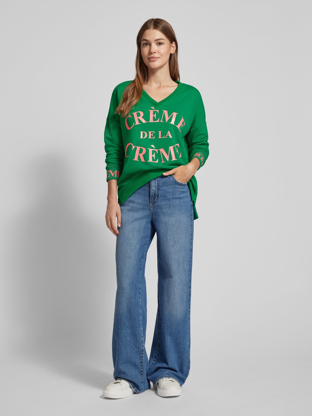 

Свитшот с эффектным принтом, модель «Creme de la Creme» miss goodlife, зеленый