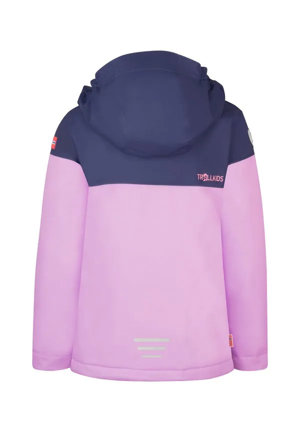 Лыжная куртка hallingdal Trollkids, Light Violet/Deep Violet/Coral Pink — фото 2