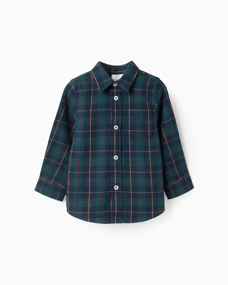 

Детская рубашка для мальчика с длинным рукавом Zippy, зеленый