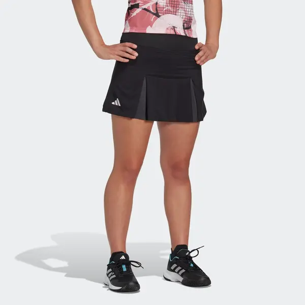 Юбка клуб теннис плиссированная юбка азиатские размеры Adidas, черный — фото 2