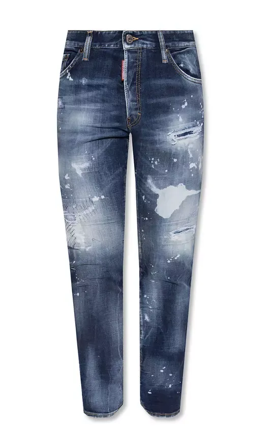 

Джинсы Chic Cool Guy с пятнами краски Dsquared2, синий