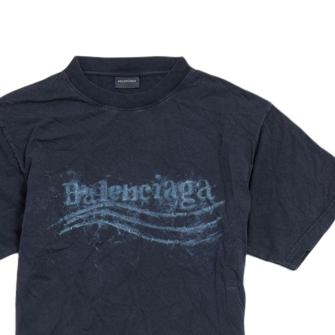 Футболка Crayon Political Balenciaga, washed черный — фото 3