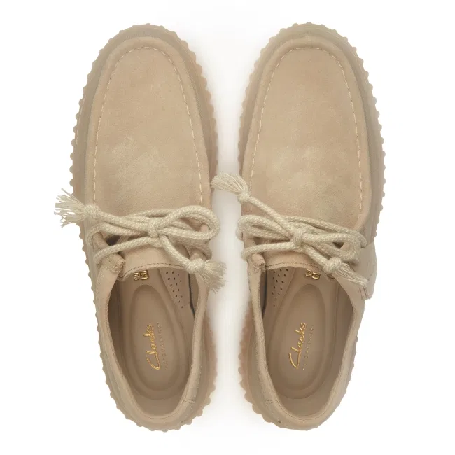 Мужские бежевые туфли Clarks Thorhill Low из натуральной коровьей кожи — фото 3