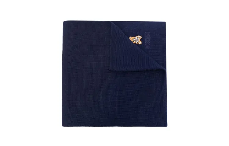 

MOSCHINO Вязаный шарф женский синий, Blue