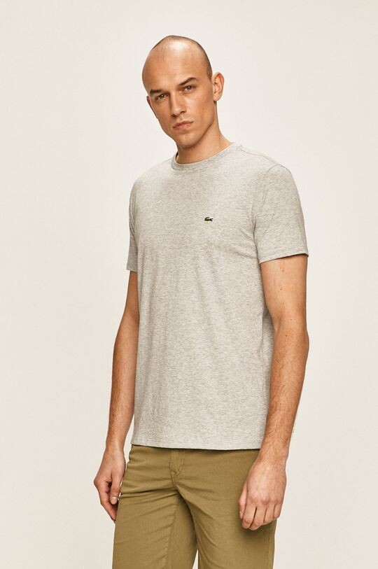 

Хлопковая футболка Lacoste, серый