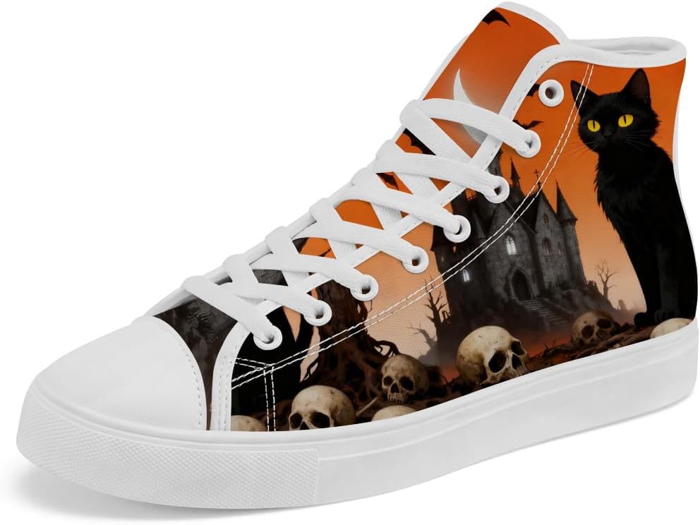 

Кеды на высокой подошве с котиком, высокие кроссовки на шнуровке, повседневная обувь для женщин и мужчин Chebing, оранжевый