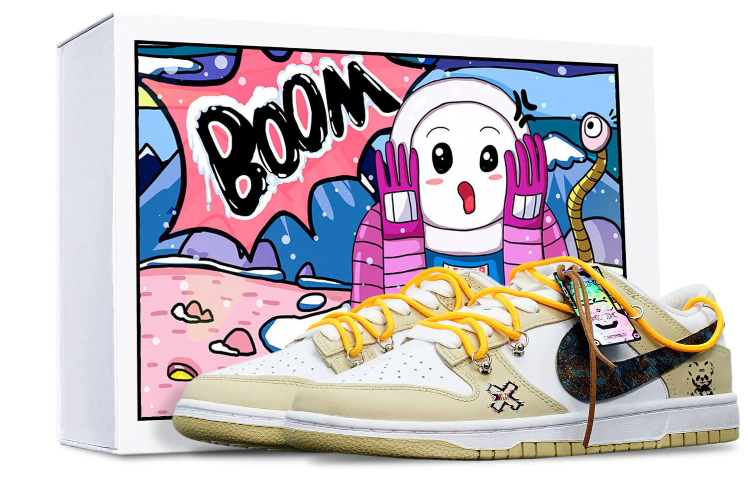 

Кроссовки Nike Dunk Skateboard Shoes Men Low-Top White Beige