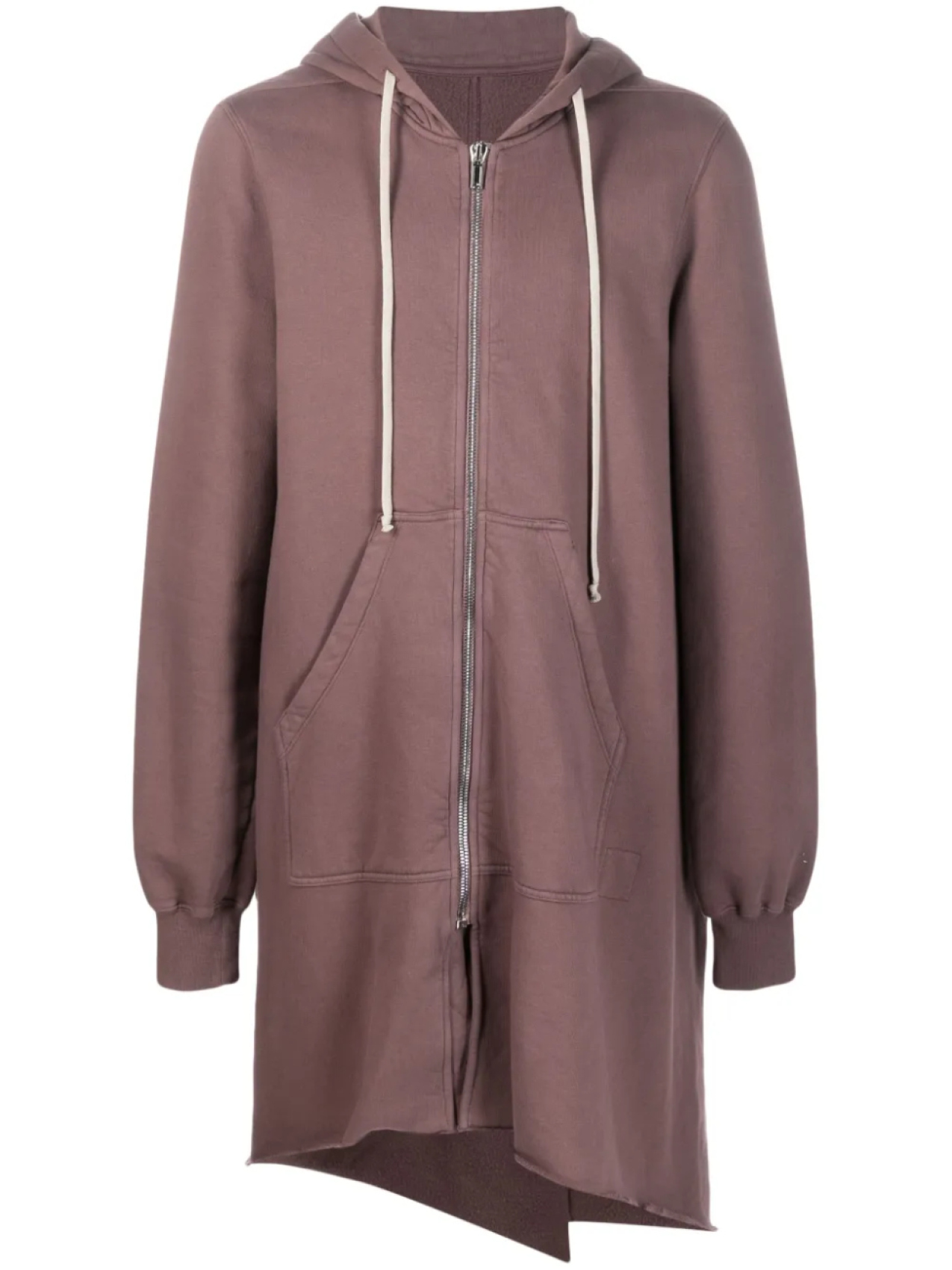 

Rick Owens DRKSHDW парка с капюшоном и асимметричным подолом, фиолетовый