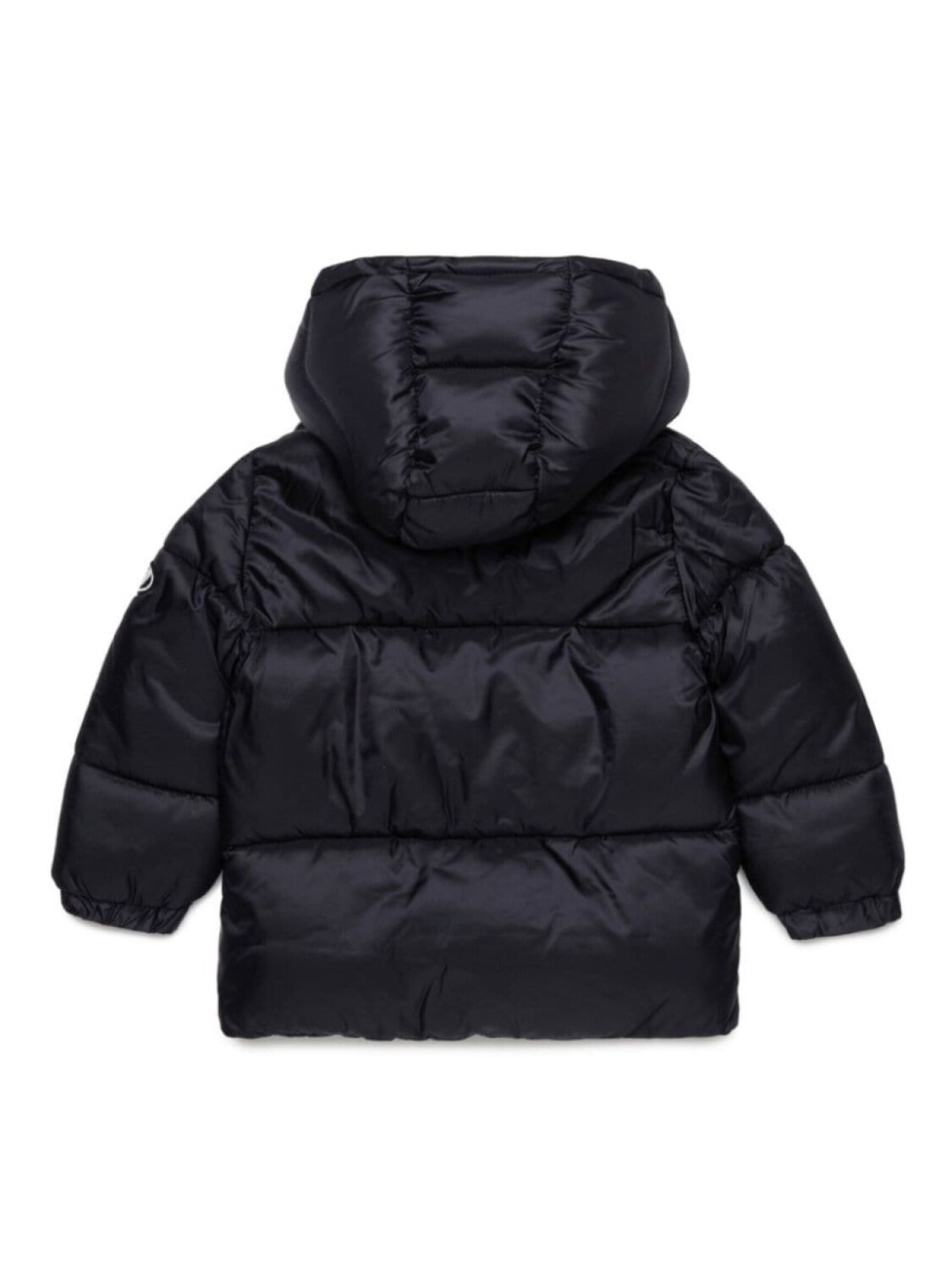

Diesel Kids пуховик с капюшоном и нашивкой-логотипом, черный